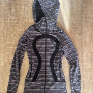 Lululemon Gray and Black Hooded Jacket